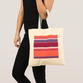 Tote Bag Corail vivant, rouge et violet (Devant (produit))