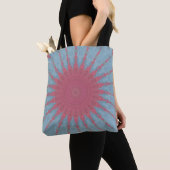 Tote Bag Coral Rose Starburst (De près)