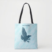 Tote Bag Corbeau bleu dansant (Devant)