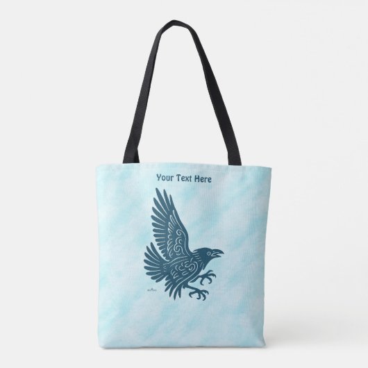 Tote Bag Corbeau bleu dansant (Dos)