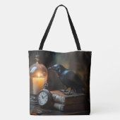 Tote Bag Corbeau dans la bibliothèque (Dos)