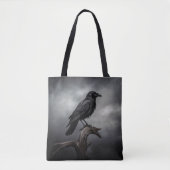 Tote Bag Corbeau d'Halloween (Devant)