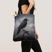 Tote Bag Corbeau d'Halloween (De près)
