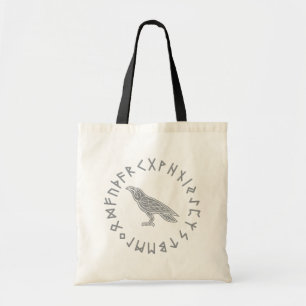 Tote Bag Corbeau d'Odin Viking Mythologie runes runique