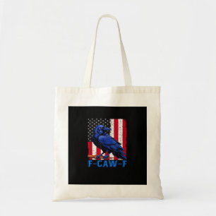Tote Bag Corbeau drôle F-Caw-F minimaliste propre