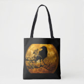 Tote Bag Corbeau et moisson chute de lune (Devant)