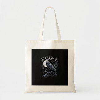 Tote Bag Corbeau F-Caw-F Oiseau Drôle Lune Gothique Humour