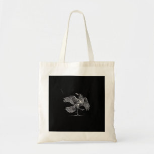 Tote Bag Corbeau, F-Caw-F Oiseau Drôle Lune Gothique Humour