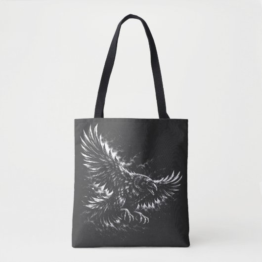 Tote Bag Corbeau gothique – par BurnsInHell (Devant)