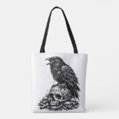 Tote Bag Corbeau gothique – par BurnsInHell (Dos)