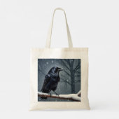 Tote Bag Corbeau noir foncé (Dos)