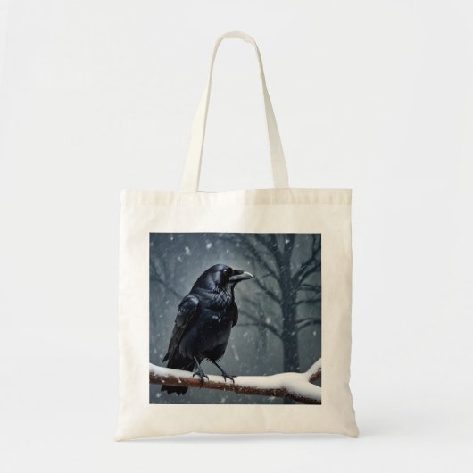 Tote Bag Corbeau noir foncé (Devant)