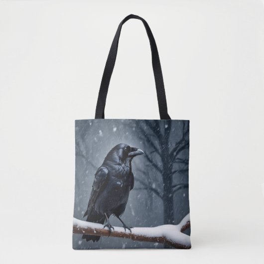 Tote Bag Corbeau noir foncé (Devant)