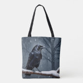 Tote Bag Corbeau noir foncé (Dos)
