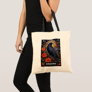 Tote Bag Corbeau noir foncé gothique