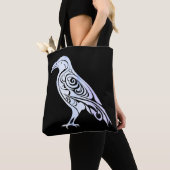 Tote Bag Corbeau nordique d'hiver celtique (De près)