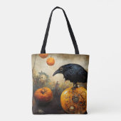Tote Bag Corbeau sur Citrouille (Dos)