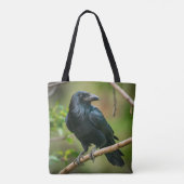 Tote Bag Corbeau sur une branche (Dos)