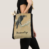 Tote Bag Corbeau sur une branche d'arbre (De près)
