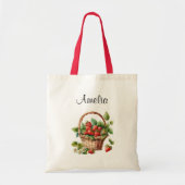 Tote Bag Corbeille pleine de fraises (Devant)