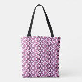 Tote Bag Cordes violettes ovales (Dos)