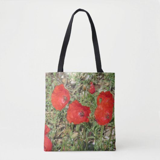 Tote Bag Corfou Red Poppies (Devant)