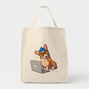 Tote Bag Corgi 2 de hippie (sans texte)