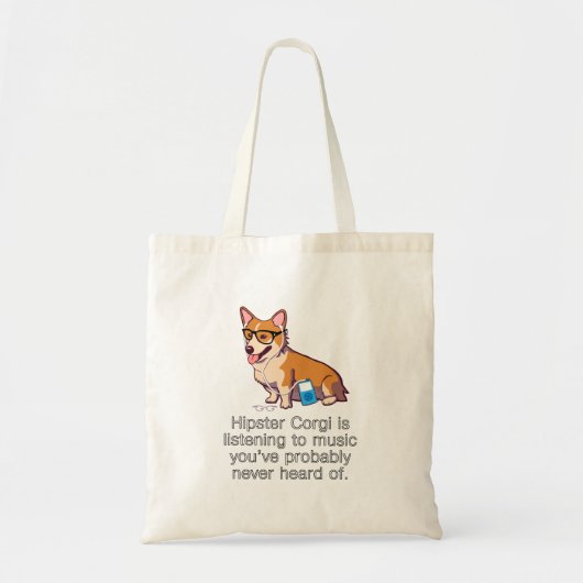 Tote Bag Corgi de hippie (Devant)