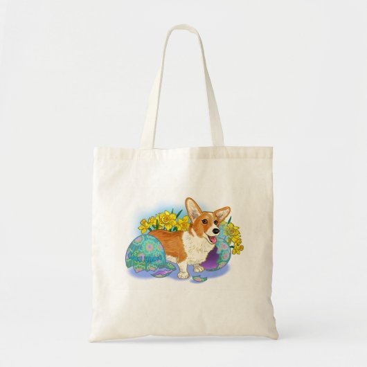 Tote Bag Corgi de Pâques (Devant)