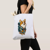 Tote Bag Corgi Randonnée et Camping (De près)