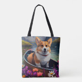 Tote Bag Corgi sur une pagaie : une aventure Pittoresque (Dos)