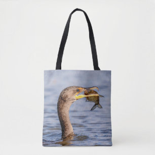 Tote Bag Cormoran avec un poisson