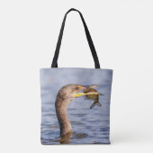 Tote Bag Cormoran avec un poisson (Dos)