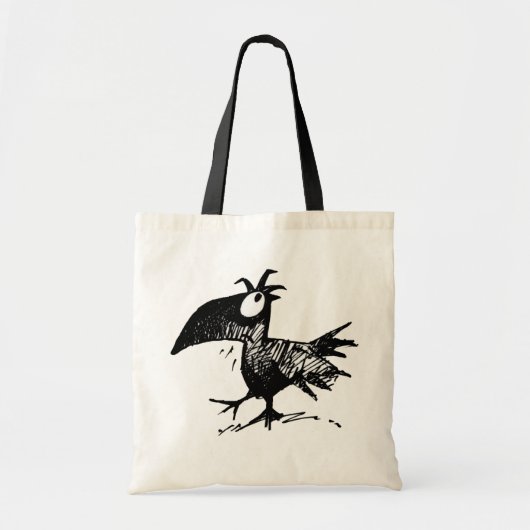 Tote Bag Corneille noire drôle (Devant)