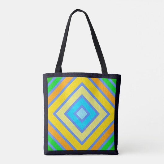 Tote Bag Cornflower harmonieux couleurs Angled Line Art (Dos)