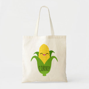 Tote Bag Corny Cute Corn sur le pied de foin