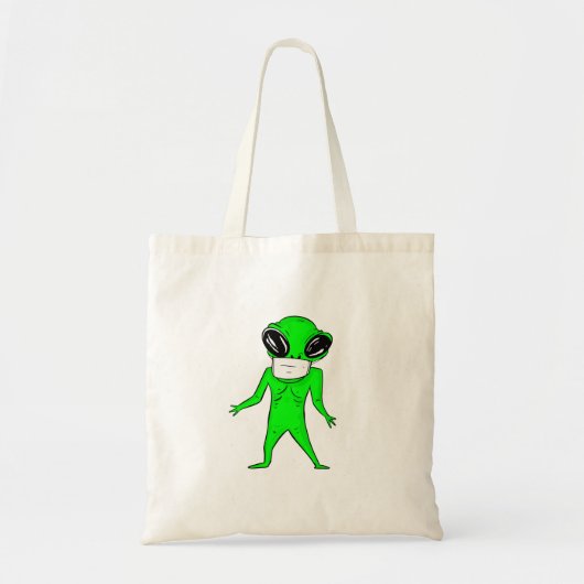 Tote Bag coronavirus halloween masque visage alien (Devant)