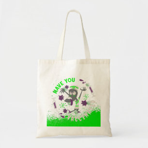 Tote Bag coronavirus halloween vaccin infirmière monstre dé