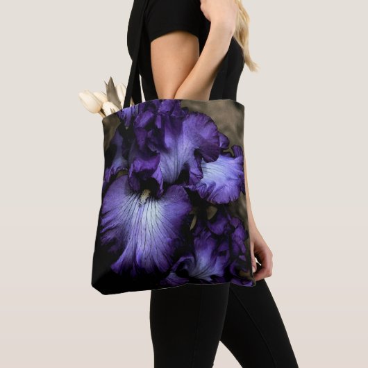Tote Bag Corps transversal Iris Violet (De près)