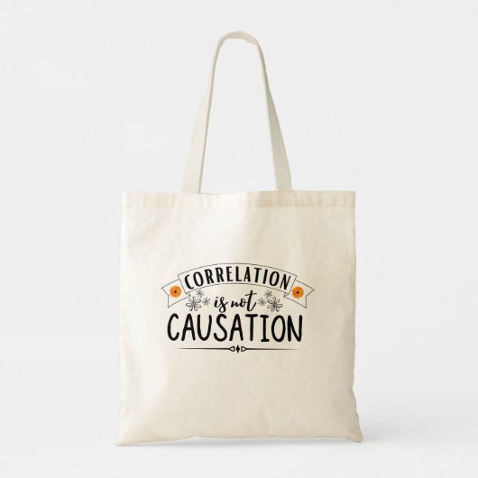Tote Bag corrélation n'est pas cause café tasse (Dos)