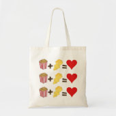 Tote Bag Correspondance alimentaire classique Popcorn + Beu (Devant)