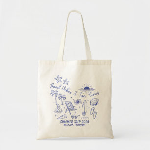 Tote Bag Correspondance de groupe de voyage d'été de plage 