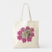 Tote Bag Corso de canne aux fleurs roses (Dos)
