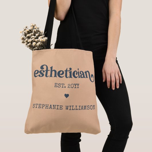 Tote Bag Cosmetologue Esthéticien Personnalisé Beautician (De près)