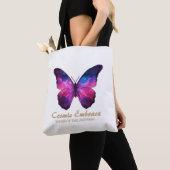 Tote Bag Cosmic Butterfly Galaxy Wings (De près)