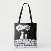 Tote Bag Cosmic Cat Perspective Funny Cat Art (Devant)