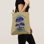 Tote Bag Cosmic Galaxy Mushrooms • Whimsical Fantasy Fungi (De près)
