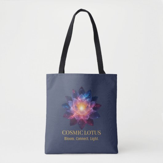 Tote Bag Cosmic Lotus Flower | Galaxy Bloom Energy (Devant)