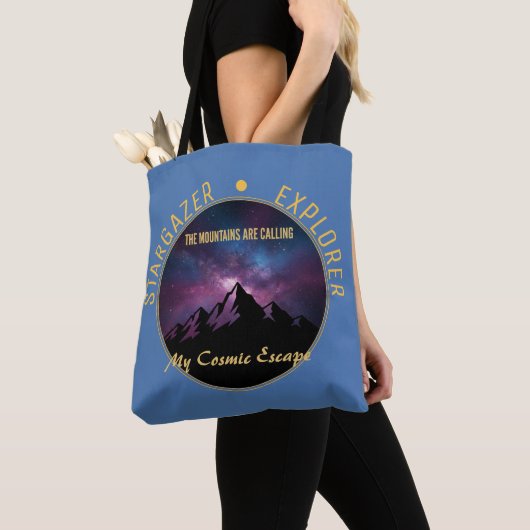 Tote Bag Cosmic Mountain Calling (De près)