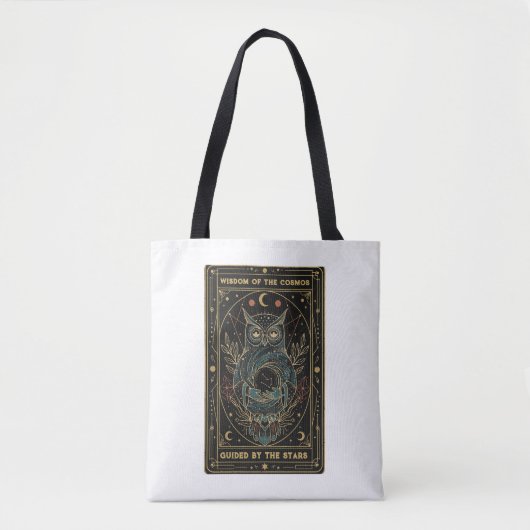 Tote Bag Cosmic Oracle Owl • Mystical Celestial  (Devant)